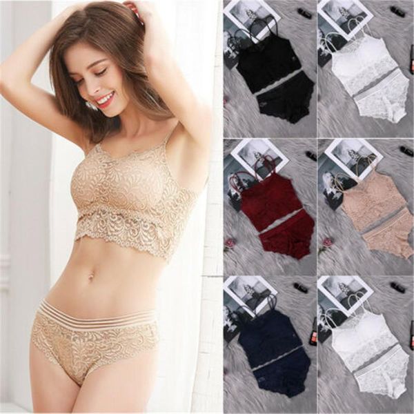 bras sets women bra lace flower bralette and panties set lingerie night dress sleep underwear solid color ladies clothing, Red;black
bras sets women bra lace flower bralette and panties set lingerie night dress sleep underwear solid color ladies clothing, Red;black