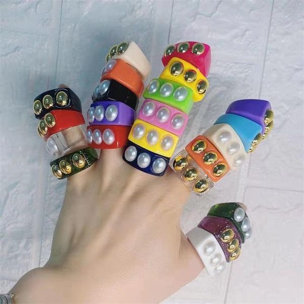 wedding rings 2021 summer colorful transparent resin acrylic geometric square for women girls korea fashion pearl bead jewelry gifts, Slivery;golden
wedding rings 2021 summer colorful transparent resin acrylic geometric square for women girls korea fashion pearl bead jewelry gifts, Slivery;golden