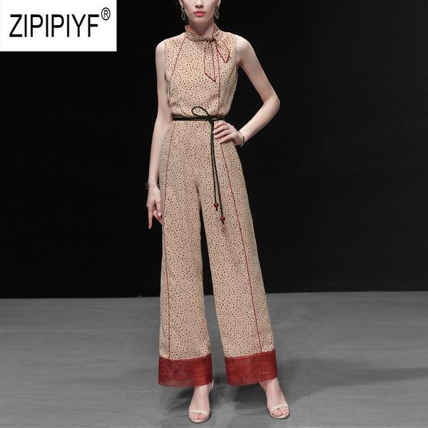 women's jumpsuits & rompers all match fashion women dot printing sleeveless high waist bow bandage design neck elegant casual z1672, Black;white
women's jumpsuits & rompers all match fashion women dot printing sleeveless high waist bow bandage design neck elegant casual z1672, Black;white