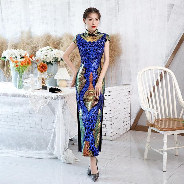 ethnic clothing maxi velour cheongsam female plus size 3xl -6xl sequins qipao traditional chinese party prom dress gown vintage collar vesti, Red
ethnic clothing maxi velour cheongsam female plus size 3xl -6xl sequins qipao traditional chinese party prom dress gown vintage collar vesti, Red