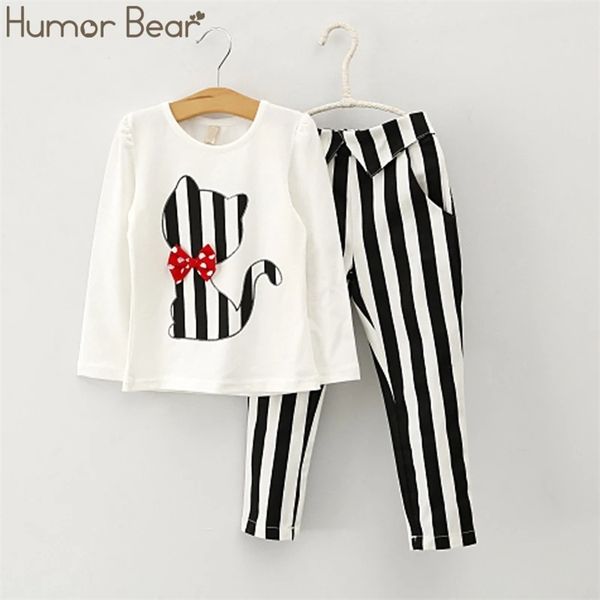autumn baby girl clothes cat cartoon long-sleeve t-shirt + stripe pants suit girls clothing set children 210611, White
autumn baby girl clothes cat cartoon long-sleeve t-shirt + stripe pants suit girls clothing set children 210611, White