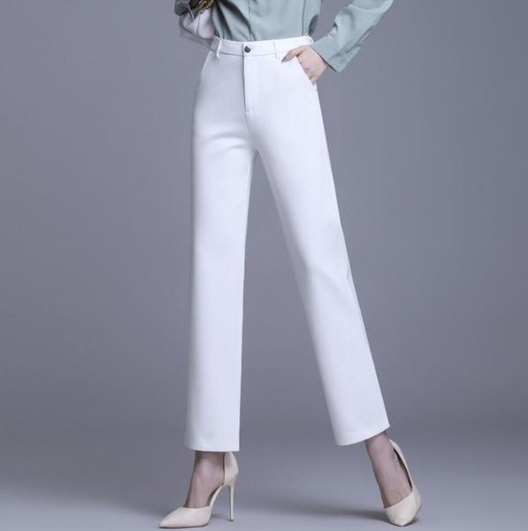 women's pants & capris spring and autumn high waist was thin straight trousers office lady fashion ol black white s180
women's pants & capris spring and autumn high waist was thin straight trousers office lady fashion ol black white s180