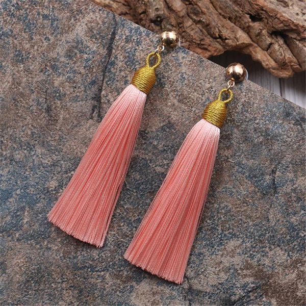 dangle & chandelier loredana fashionable classical bohemian court aristocrat woven long gold tassel earrings for women, safe and comfortable, Silver