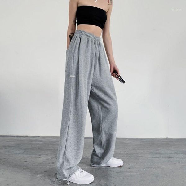 plus size sweatpants women casual gray black pantalon femme 2021 streetwear wide leg pants korean high waist jogging women's & capris, Black;white
plus size sweatpants women casual gray black pantalon femme 2021 streetwear wide leg pants korean high waist jogging women's & capris, Black;white