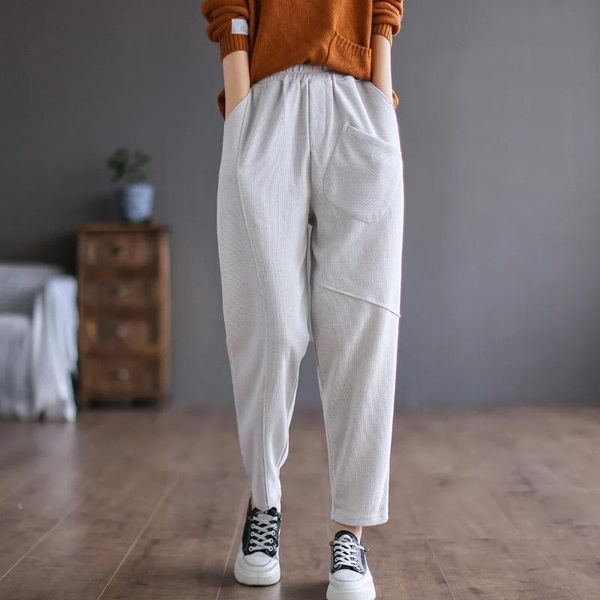 women's pants & capris spring and autumn style retro literary elastic waist thinner harem casual cotton knitted trousers women sweatpan, Black;white
women's pants & capris spring and autumn style retro literary elastic waist thinner harem casual cotton knitted trousers women sweatpan, Black;white