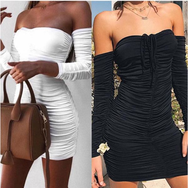 casual dresses women autumn spring bandage dress slash neck off shoulder long sleeve slim elastic bodycon party vestidos, Black;gray
casual dresses women autumn spring bandage dress slash neck off shoulder long sleeve slim elastic bodycon party vestidos, Black;gray