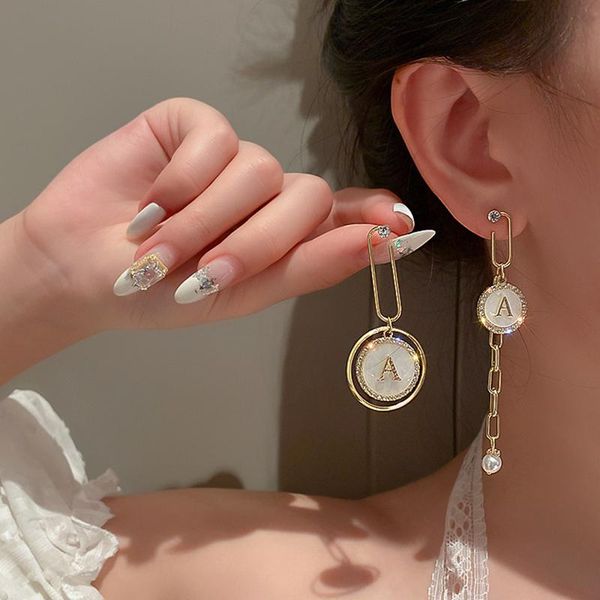 dangle & chandelier creative geometric asymmetrical round shell a earring rhinestone long chain pearl women elegant jewelry, Silver
dangle & chandelier creative geometric asymmetrical round shell a earring rhinestone long chain pearl women elegant jewelry, Silver