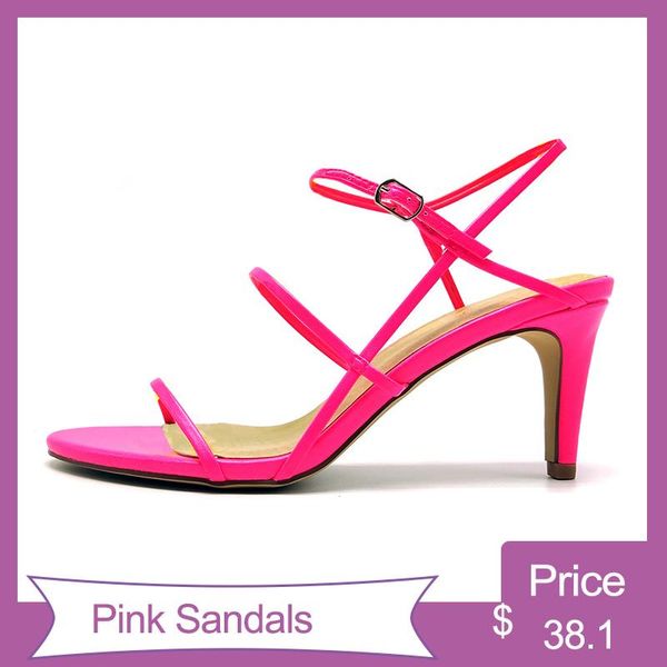 dress shoes thin high heels sandals women 2021 fashion fluorescent pink ribbon open toe ladies show shopping street buckle, Black
dress shoes thin high heels sandals women 2021 fashion fluorescent pink ribbon open toe ladies show shopping street buckle, Black
