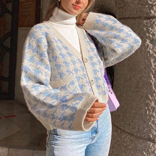 women's jackets 2021 plaid print cardigan women autumn v neck vintage knitted crop sweater casual loose knitwear winter, Black;brown
women's jackets 2021 plaid print cardigan women autumn v neck vintage knitted crop sweater casual loose knitwear winter, Black;brown