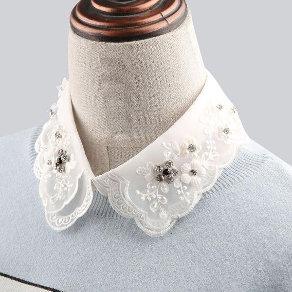 bow ties vintage shirt fake collars for women white detachable collar lapel blouse girls necklace false neckwear faux col tie, Black;gray 
bow ties vintage shirt fake collars for women white detachable collar lapel blouse girls necklace false neckwear faux col tie, Black;gray