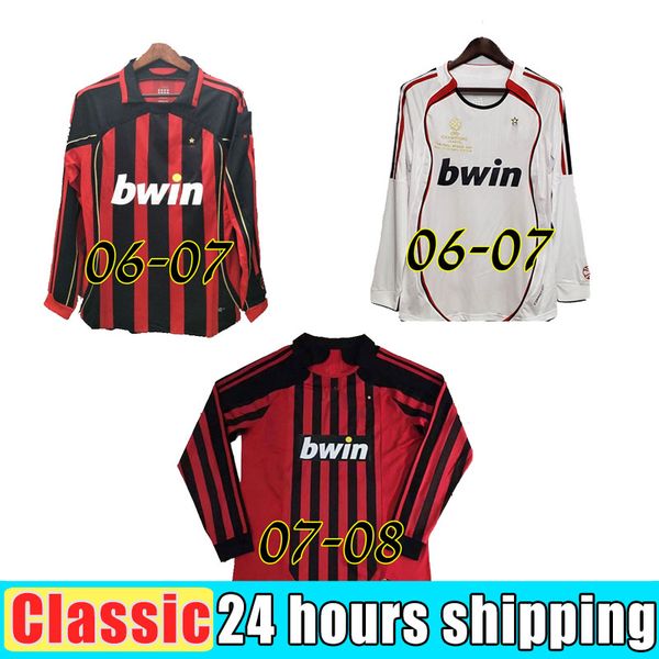 long sleeve retro milan soccer jerseys kaka baggio nesta maldini pirlo inzaghi beckham gullit shevchenko vintage shirt classic kit ac 2006 0, Black;yellow
long sleeve retro milan soccer jerseys kaka baggio nesta maldini pirlo inzaghi beckham gullit shevchenko vintage shirt classic kit ac 2006 0, Black;yellow