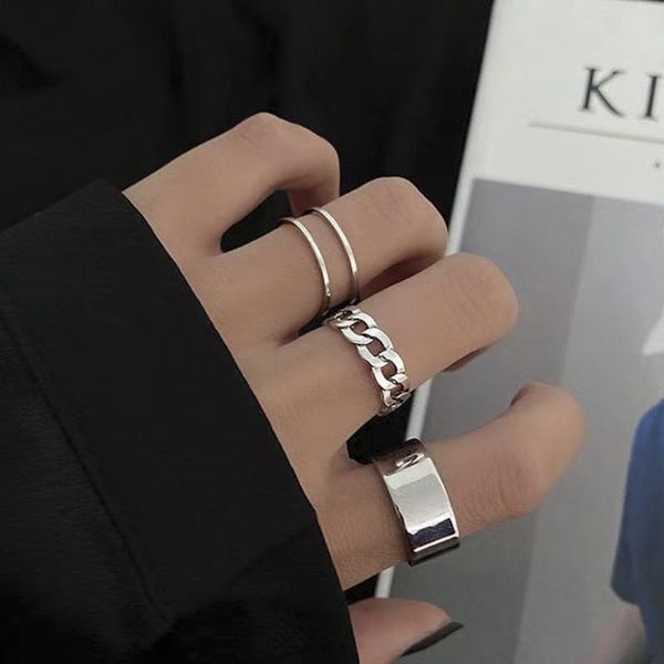 wedding rings 3pcs/set punk glossy wide joint ring sets for women minimalist gold color hollow twist chain open finger female jewelry, Slivery;golden
wedding rings 3pcs/set punk glossy wide joint ring sets for women minimalist gold color hollow twist chain open finger female jewelry, Slivery;golden