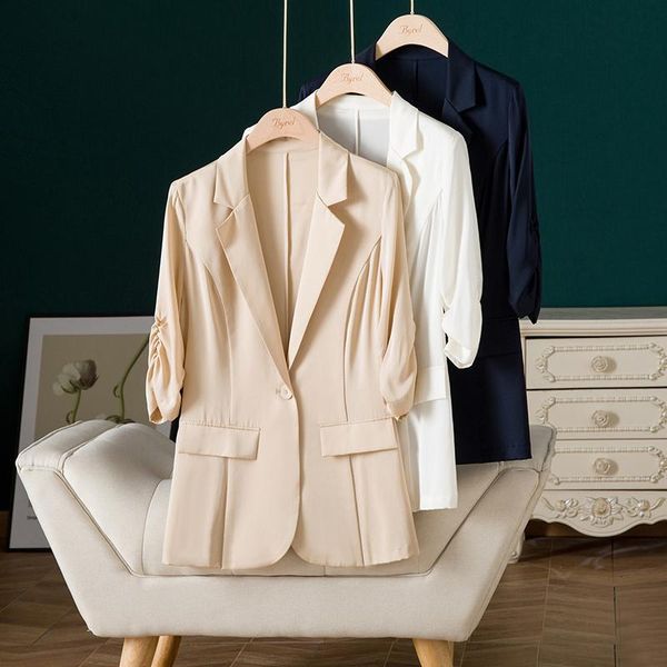 women's suits & blazers 19mm 100% silk coat women suit summer cool fashion ol white black without lining spring office lady jacket
women's suits & blazers 19mm 100% silk coat women suit summer cool fashion ol white black without lining spring office lady jacket