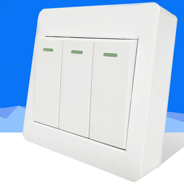 smart home control 3 gang 1 way 2 surface mounted switch single open wire double socket power