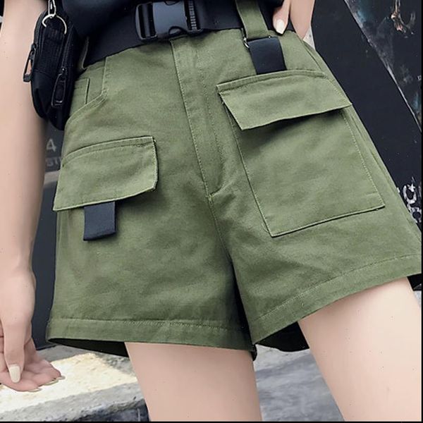 summer women shorts ladies cargo korean fashion high waist mini with pockets to send buckle belt casual, White;black
summer women shorts ladies cargo korean fashion high waist mini with pockets to send buckle belt casual, White;black
