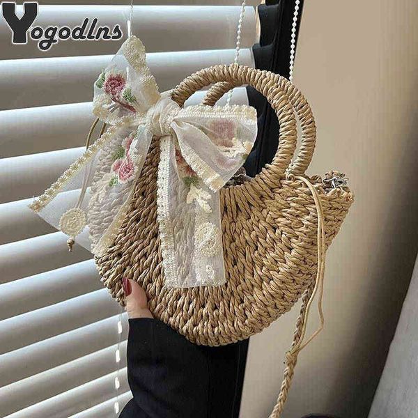 shopping bags straw woven crossbody for women hand-woven small handbag moon shape bow design rattan drawstring beach shoulder bolsa220307
shopping bags straw woven crossbody for women hand-woven small handbag moon shape bow design rattan drawstring beach shoulder bolsa220307