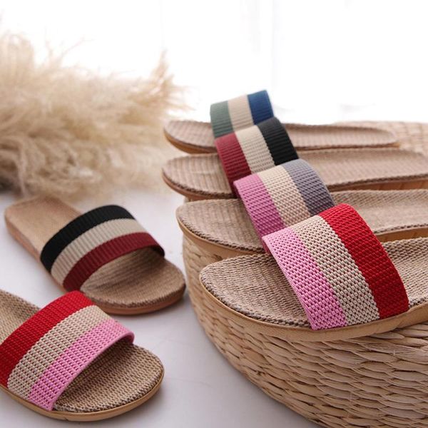 summer flax home slippers women 37-38 large size slapping beach flip flops non-slip family, Black
summer flax home slippers women 37-38 large size slapping beach flip flops non-slip family, Black