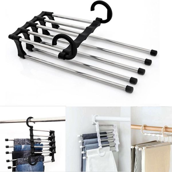 hangers & racks magic hanger 2 color multi-functional pants rack shelves 5 in1 stainless steel wardrobe save space
hangers & racks magic hanger 2 color multi-functional pants rack shelves 5 in1 stainless steel wardrobe save space