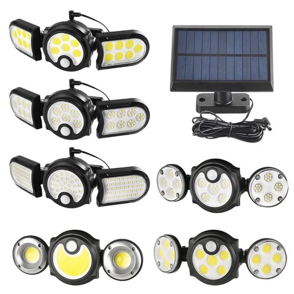 solar lamps 2021 led split wall light outdoor waterproof 3head rotatable motion sensor induction lamp garden decor lighting 
solar lamps 2021 led split wall light outdoor waterproof 3head rotatable motion sensor induction lamp garden decor lighting