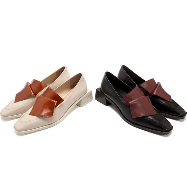 dress shoes mixed colors women fashion genuine leather 4cm thick heels for vintage working party woman, Black
dress shoes mixed colors women fashion genuine leather 4cm thick heels for vintage working party woman, Black