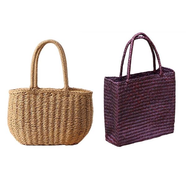 evening bags 2 pcs fashion straw summer women beach handbags female flap designer lady retro rattan handmade tote bag, light brown &
evening bags 2 pcs fashion straw summer women beach handbags female flap designer lady retro rattan handmade tote bag, light brown &