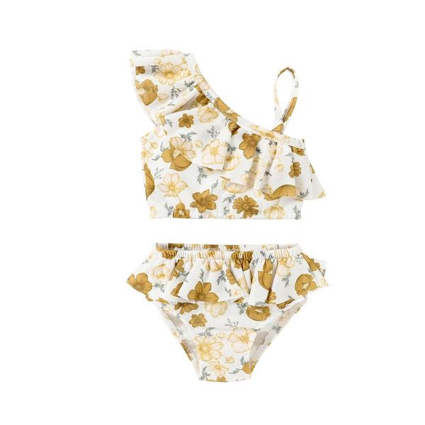 clothing sets 6m-3t cute baby children girls floral print split swimsuit set, sleeveless off-shoulder bikini + panties with ruffles, White
clothing sets 6m-3t cute baby children girls floral print split swimsuit set, sleeveless off-shoulder bikini + panties with ruffles, White