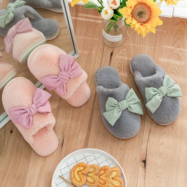 slippers autumn and winter girl bowknot plush thick cotton cute comfortable home floor, Black
slippers autumn and winter girl bowknot plush thick cotton cute comfortable home floor, Black