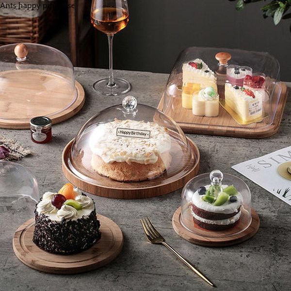 creative round wooden cake pan transparent glass cover home dessert bread restaurant large capacity snack display plate tray baking & pastry
creative round wooden cake pan transparent glass cover home dessert bread restaurant large capacity snack display plate tray baking & pastry