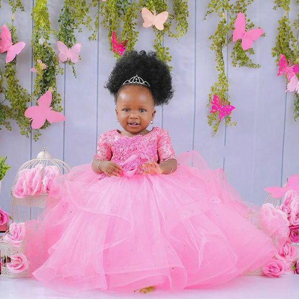 girl's dresses cute pink baby girl first birthday party gown floral lace beads infant toddler christmas dress kid cloth ball, Red;yellow
girl's dresses cute pink baby girl first birthday party gown floral lace beads infant toddler christmas dress kid cloth ball, Red;yellow