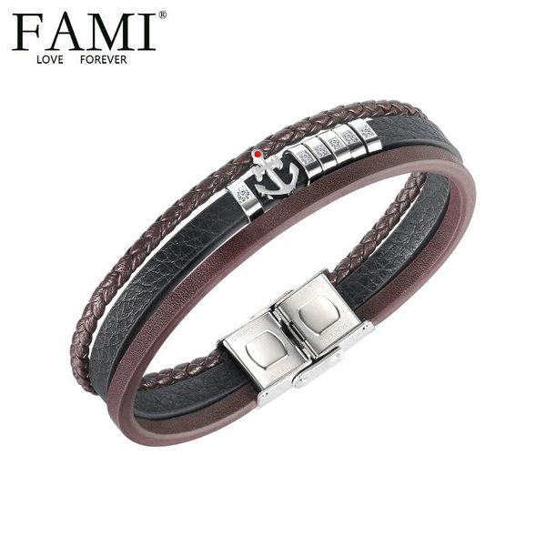 bangle fami fashion men's versatile boat anchor multi-layer leather bracelet trend retro personalized, Black
bangle fami fashion men's versatile boat anchor multi-layer leather bracelet trend retro personalized, Black