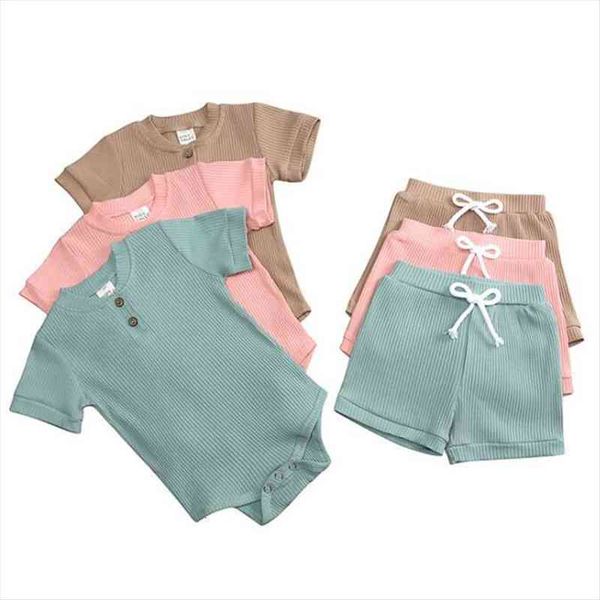newborn baby girls boys clothing suit summer boy girl clothes set short sleeve bodysuit shorts ribbed solid outfits, White
newborn baby girls boys clothing suit summer boy girl clothes set short sleeve bodysuit shorts ribbed solid outfits, White