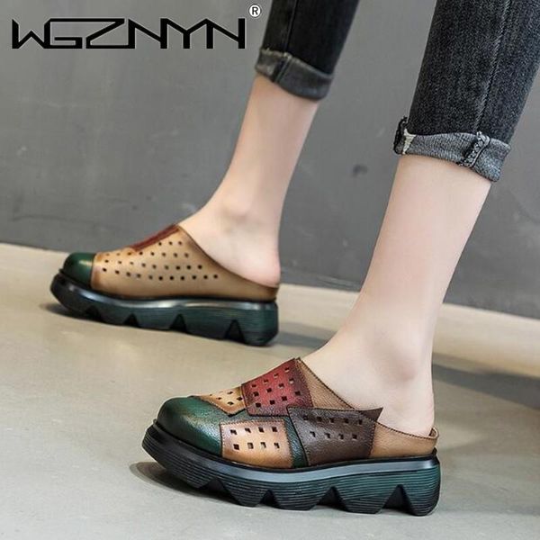 slippers 2021 summer women outside shoes genuine pu leather mixed colors retro slides wedges handmade ladies, Black
slippers 2021 summer women outside shoes genuine pu leather mixed colors retro slides wedges handmade ladies, Black