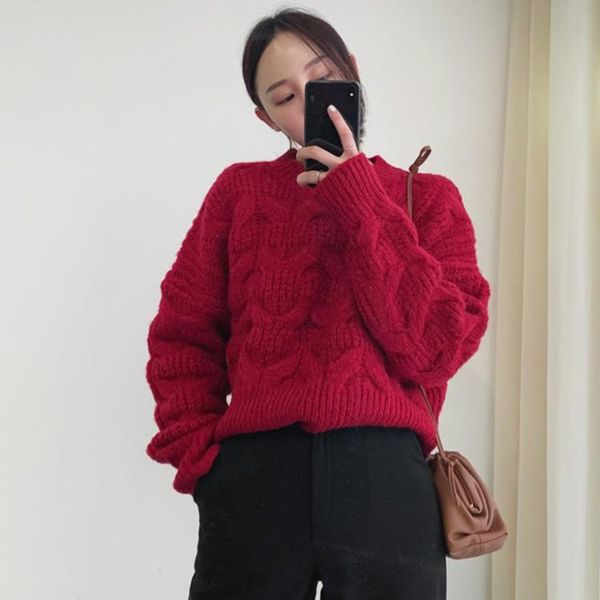 women's sweaters solid twisted knitted women sweater 2021 autumn o-neck jumpers korea style chic short pullovers, White;black
women's sweaters solid twisted knitted women sweater 2021 autumn o-neck jumpers korea style chic short pullovers, White;black