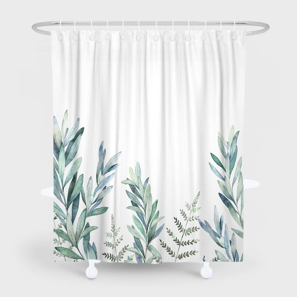 green shower curtains floral with branch fern botanical 70" x 80" waterproof decorative 
green shower curtains floral with branch fern botanical 70" x 80" waterproof decorative