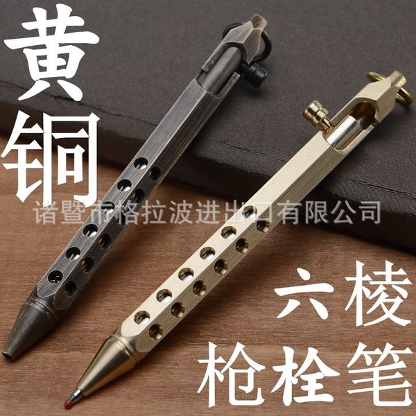 pen brass handmade machine gun creative six edged brass signature office stationery high grade gift
pen brass handmade machine gun creative six edged brass signature office stationery high grade gift