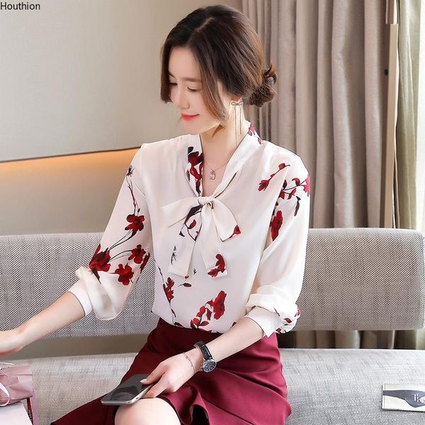 women's blouses & shirts houthion silk fashion chiffon blouse long sleeve casual printed shirt bow high street clothing, White
women's blouses & shirts houthion silk fashion chiffon blouse long sleeve casual printed shirt bow high street clothing, White