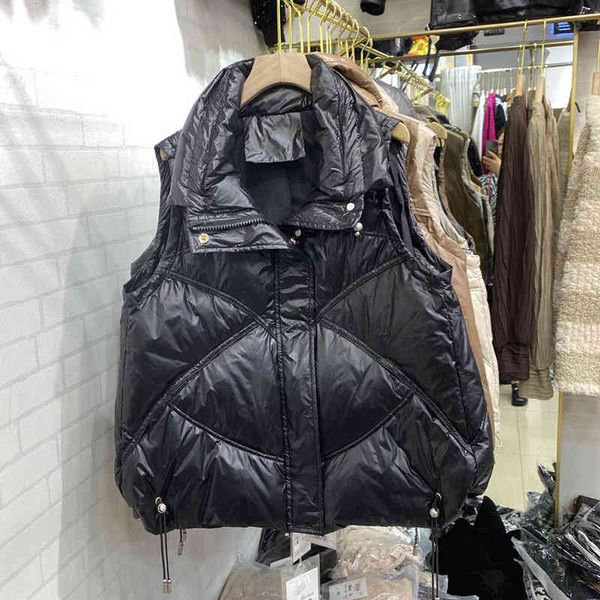 women's parkas down ladies jacket drawstring waistcoat at the bottom, korean version in autumn and winter 2021, loose thin, versatile w, Black
women's parkas down ladies jacket drawstring waistcoat at the bottom, korean version in autumn and winter 2021, loose thin, versatile w, Black