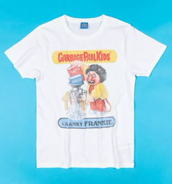 official cranky frankie garbage pail kids t-shirt, White;black