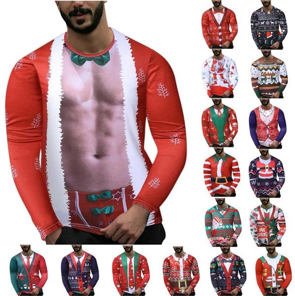 men's t-shirts christmas s-4xl plus size funny print for printed round neck long sleeve t-shirt blouse, White;black
men's t-shirts christmas s-4xl plus size funny print for printed round neck long sleeve t-shirt blouse, White;black