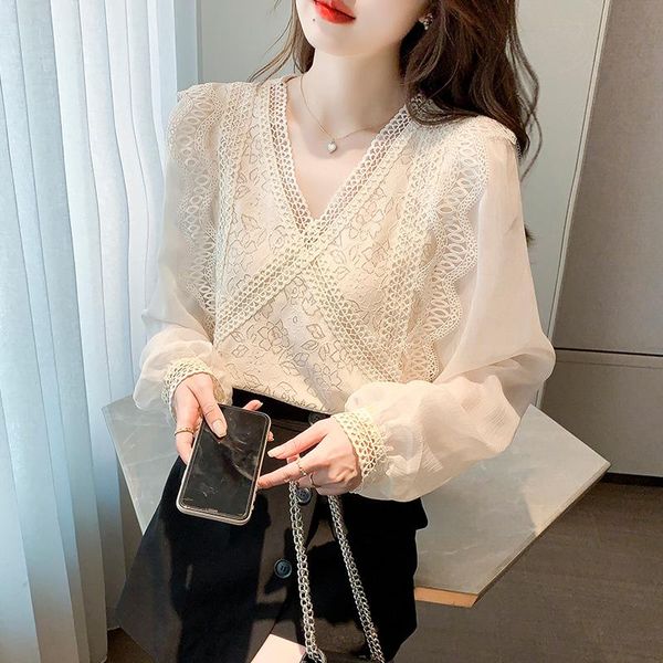 women's blouses & shirts chikichi 2021 autumn and winter korean version of all-match slim v-neck lace bottoming shirt fashion, White
women's blouses & shirts chikichi 2021 autumn and winter korean version of all-match slim v-neck lace bottoming shirt fashion, White