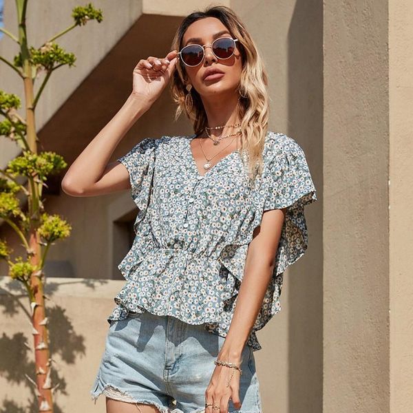 women's blouses & shirts summer casual floral print ruffle patchwork v neck short sleeve chiffon shirt women office harajuku small fres, White
women's blouses & shirts summer casual floral print ruffle patchwork v neck short sleeve chiffon shirt women office harajuku small fres, White