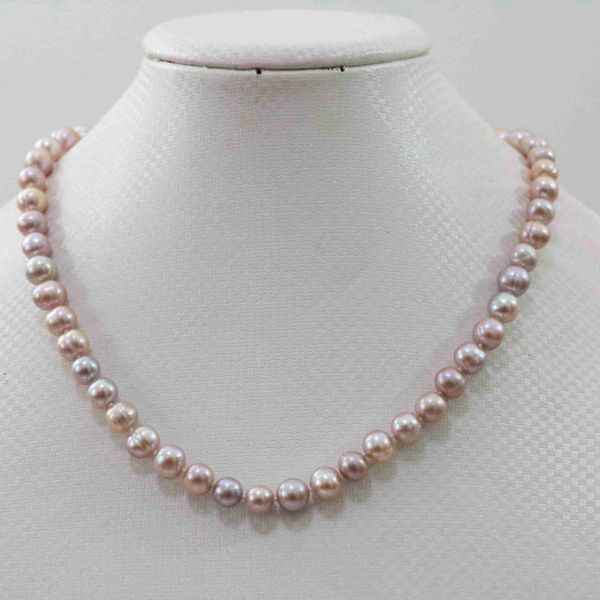 chains natural 8-9mm pink purple akoya freshwater pearl necklace 18'' magnetic clasp, Silver
chains natural 8-9mm pink purple akoya freshwater pearl necklace 18'' magnetic clasp, Silver
