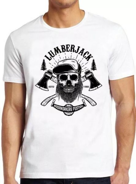 lumberjack skull wood cutter woodworker festival funny cool gift t shirt 4187, White;black
lumberjack skull wood cutter woodworker festival funny cool gift t shirt 4187, White;black