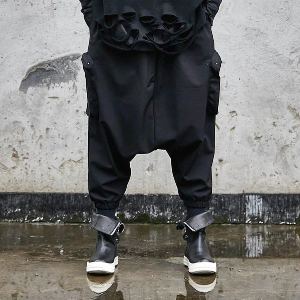 men's pants trendy brand fashion harem european and american hip-hop trend loose casual, Black
men's pants trendy brand fashion harem european and american hip-hop trend loose casual, Black