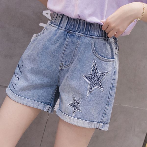 short handcuffed waist high female shorts summer loose elastic waistline a word wild pants section thin girls jeans k326 f3n5, White;black
short handcuffed waist high female shorts summer loose elastic waistline a word wild pants section thin girls jeans k326 f3n5, White;black