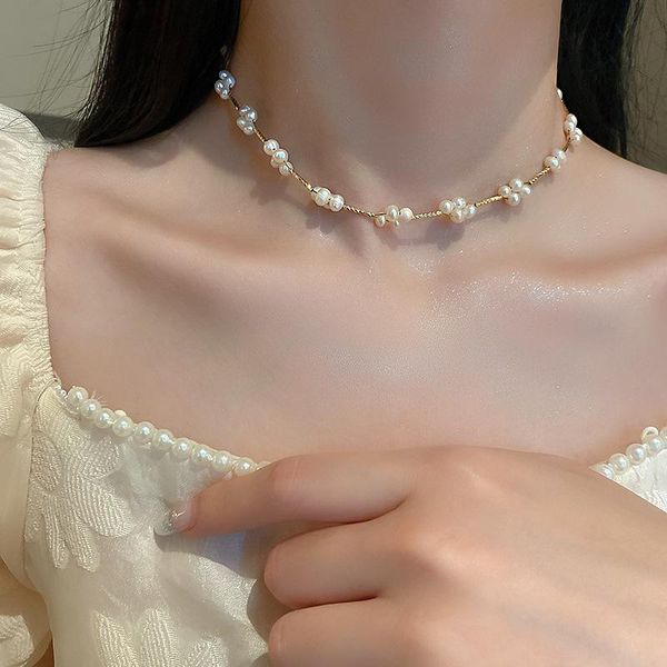 chains fashion irregular pearl jewelry for women girls baroque necklaces wedding party chokers bride clavicle pearls beaded chain, Silver
chains fashion irregular pearl jewelry for women girls baroque necklaces wedding party chokers bride clavicle pearls beaded chain, Silver