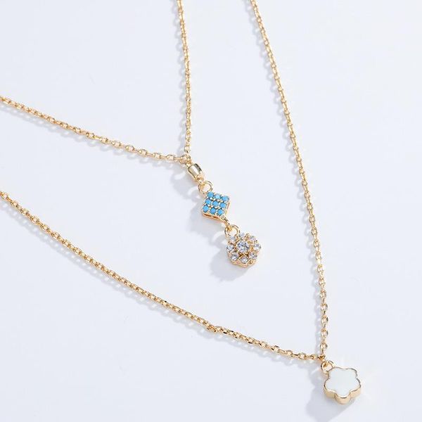 pendant necklaces 2021 luxury gold zircon double row exquisite multi-layer temperament stacked clavicle chain necklace women jewelry, Silver
pendant necklaces 2021 luxury gold zircon double row exquisite multi-layer temperament stacked clavicle chain necklace women jewelry, Silver