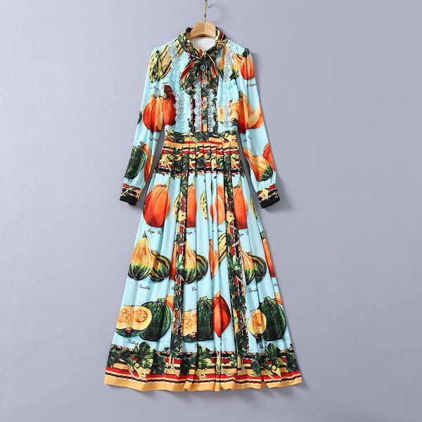 casual dresses european and american women's wear winter style long sleeve bow fashion pleated dress with beaded pumpkin print 80fl, Black;gray 
casual dresses european and american women's wear winter style long sleeve bow fashion pleated dress with beaded pumpkin print 80fl, Black;gray