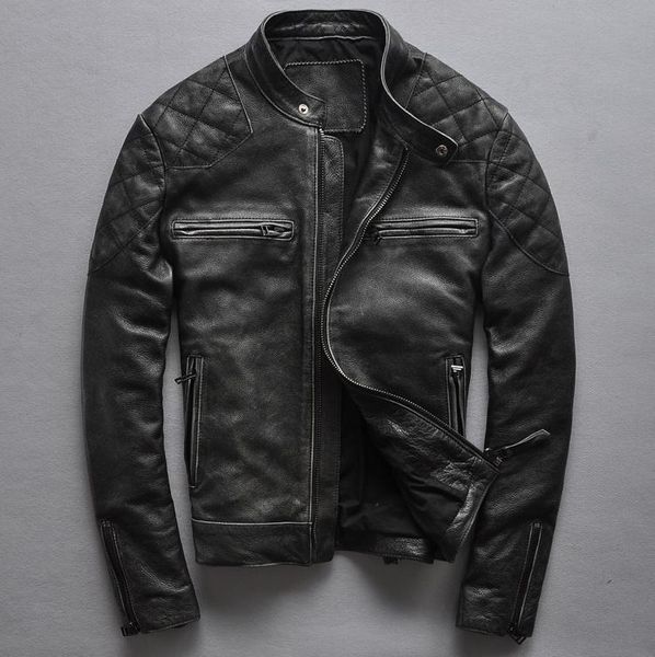 men's leather & faux cowhide jacket slim stand collar short autumn and winter coat male, Black
men's leather & faux cowhide jacket slim stand collar short autumn and winter coat male, Black