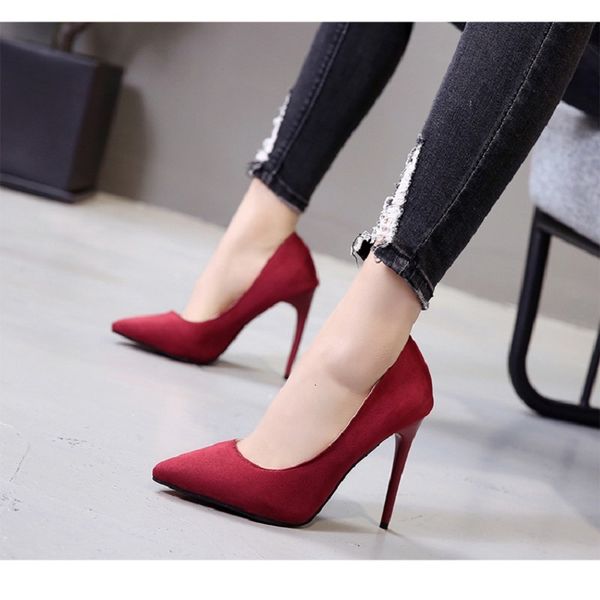 sandals autumn 11cm suede shallow pointed large size fashion super heel stiletto high heels women, Black
sandals autumn 11cm suede shallow pointed large size fashion super heel stiletto high heels women, Black